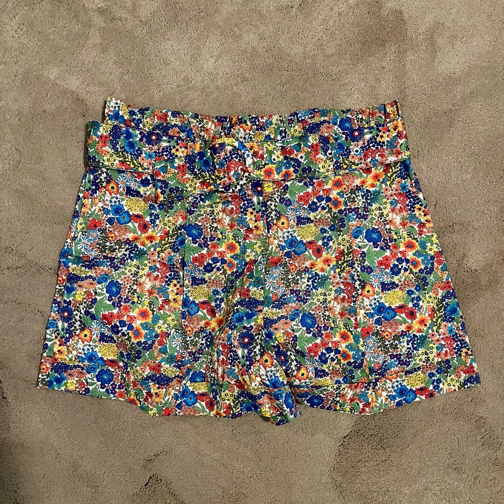 J Crew pleated shorts in Liberty fabric Margaret Annie print
